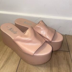 Shein Pink Platform Slides